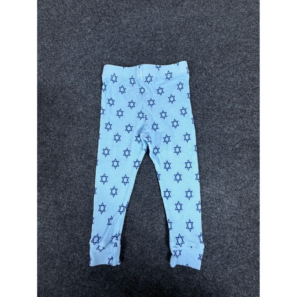 Caden Lane Leggings Kids 18-24 Months Blue Star of David‎ Bamboo Waffle Knit